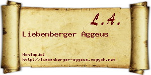 Liebenberger Aggeus névjegykártya